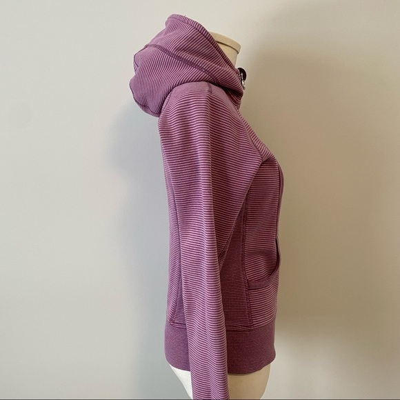 Lululemon Scuba Hoodie Muted Mauve Stripes Galore Microstripe - Picture 14 of 15